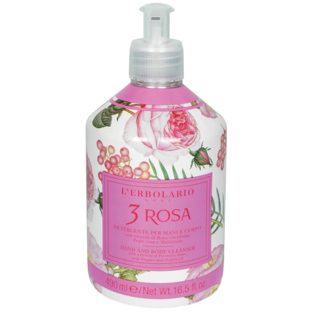 3 Rosas Jabón De Manos y Cuerpo 490Ml L`Erbolario